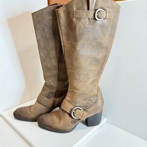 Born Brown Leather Knee-High Boots